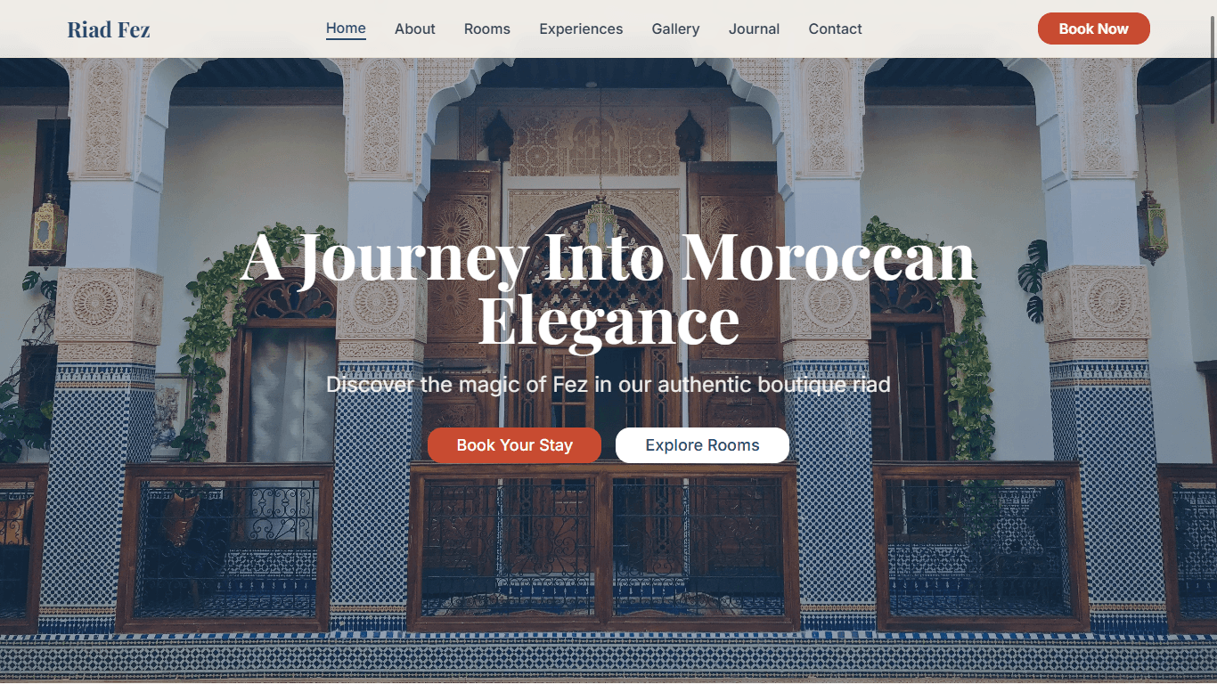 Modern Hotel Website screenshot 1