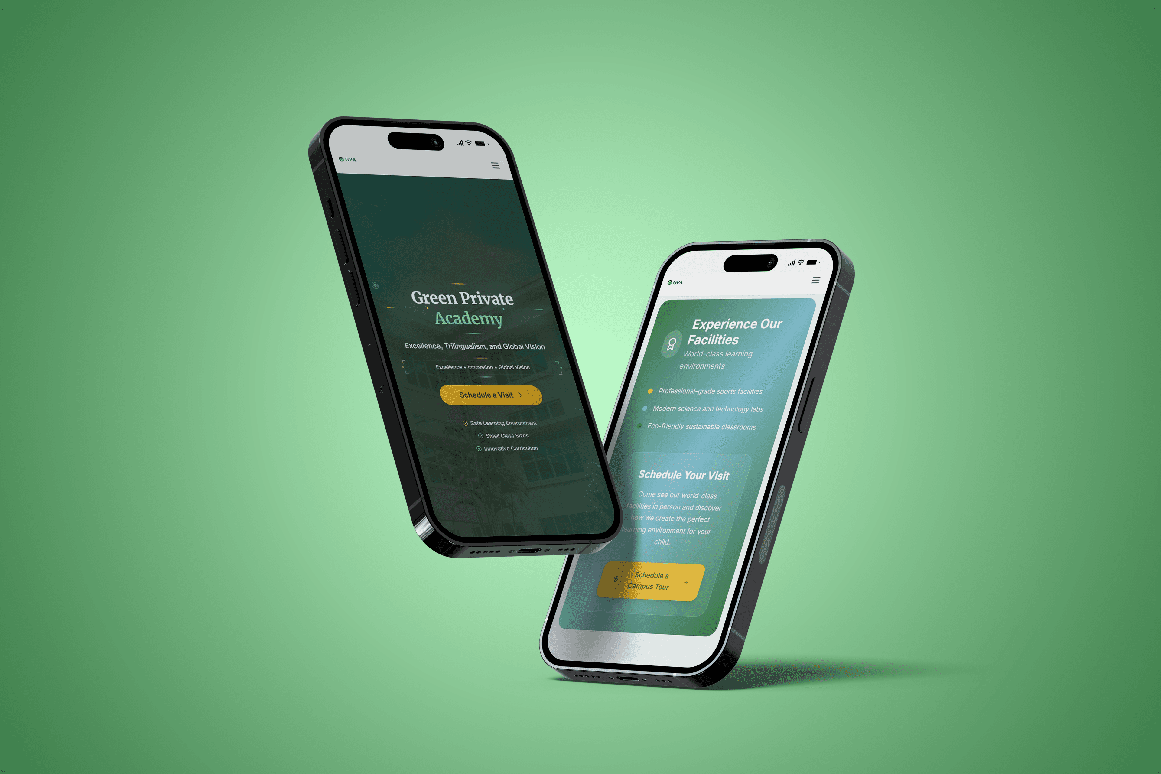 Green Private Academy Website